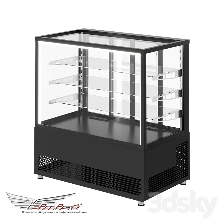 Floor refrigerated display case Finist JOBS 1200x700x1260 3D Model Free Download