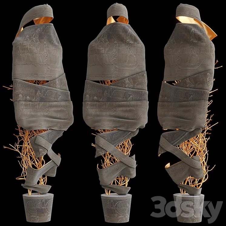 Floor sculpture Vargov Design – Mummy 3D Model Free Download