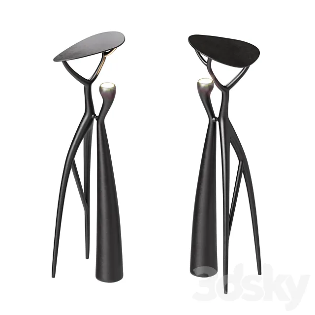 Floor table Charles Trevelyan | On a Limb (Gray) 2010 3D Model