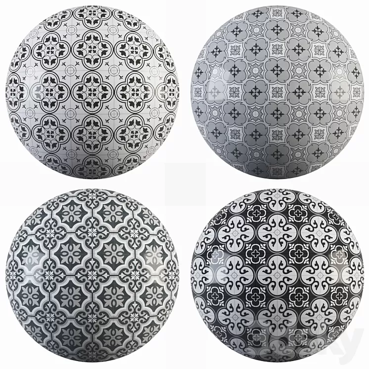 FLoor Tile Collection 01 3D Model