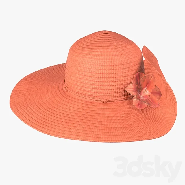 Floppy summer female woman hat 02 3D Model