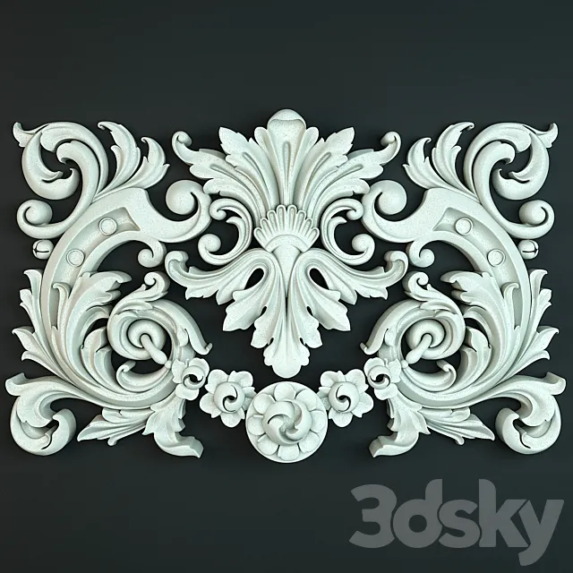 Floral Ornament 3D Model Floral Ornament 3D Model