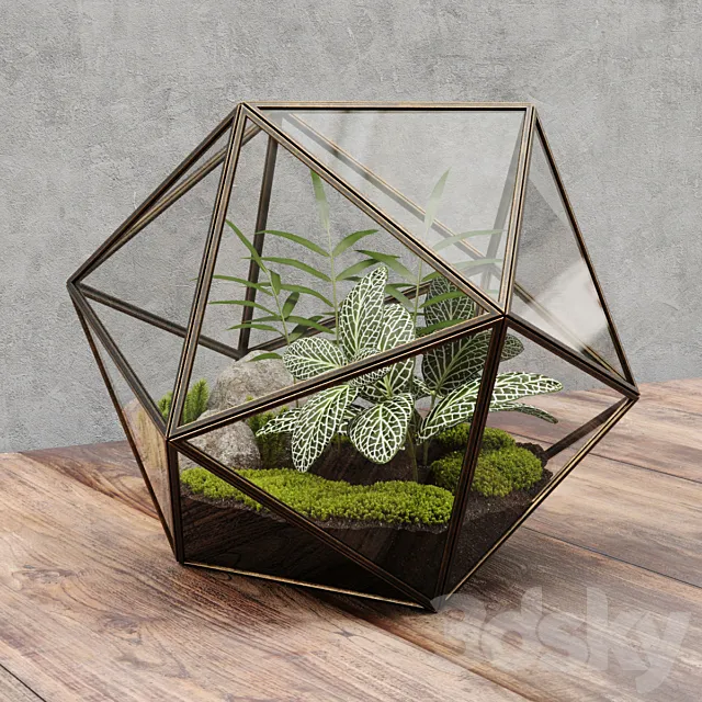 Florarium icosahedron 3DModel Florarium icosahedron 3DModel