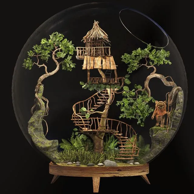 Florarium (round) 3D Model Florarium (round) 3D Model