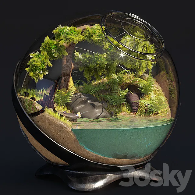 Florarium Tropical 3DModel Florarium Tropical 3DModel