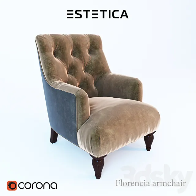 Florence armchair furniture factory Estetica. 3D Model