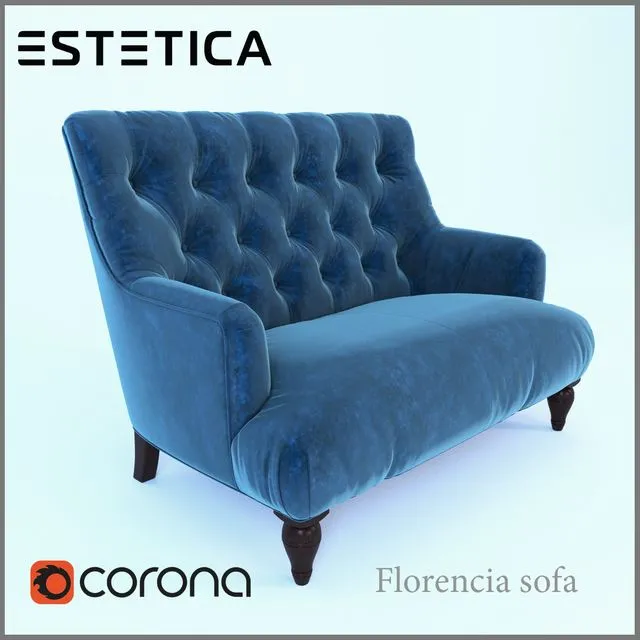 Florence Sofa furniture factory Estetica 3D Model Florence Sofa furniture factory Estetica 3D Model