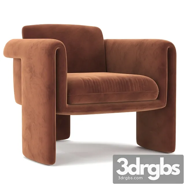 Floria Velvet Chair 3D Model Download