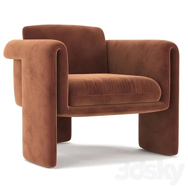 Floria Velvet Chair 3DModel