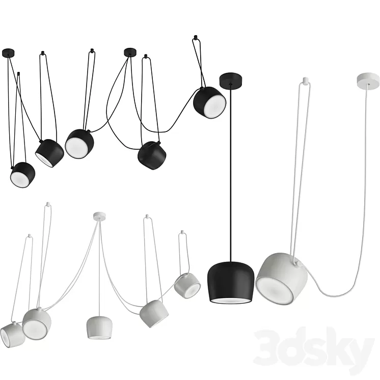 Flos Aim Lamps 3D Model Flos Aim Lamps 3D Model