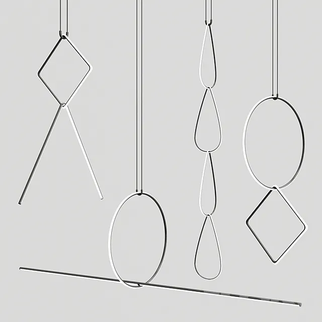 Flos Arrangements Modular Pendant Lamp 3D Model