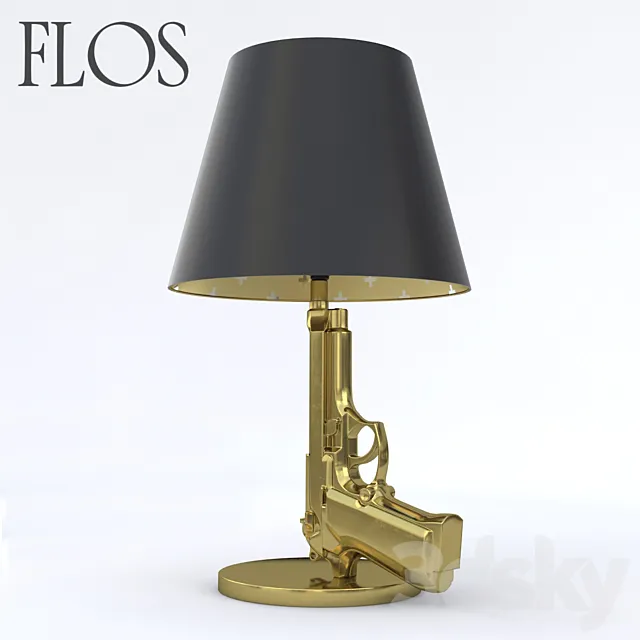 FLOS BEDSIDE GUN LAMP 3D Model FLOS BEDSIDE GUN LAMP 3D Model