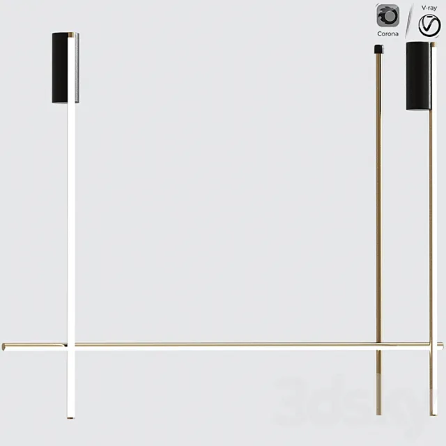 FLOS Coordinates C2 LED ceiling lamp Collection 3D Model