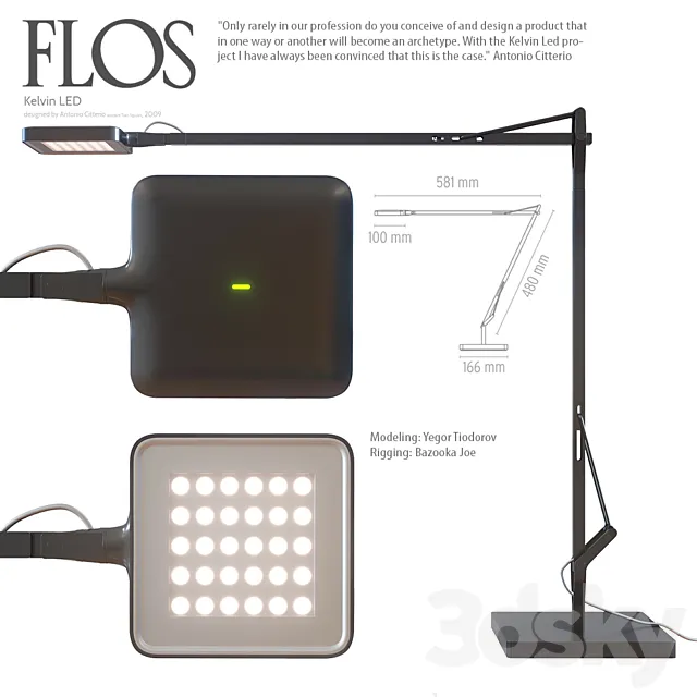 Flos Kelvin LED 3D Model Flos Kelvin LED 3D Model