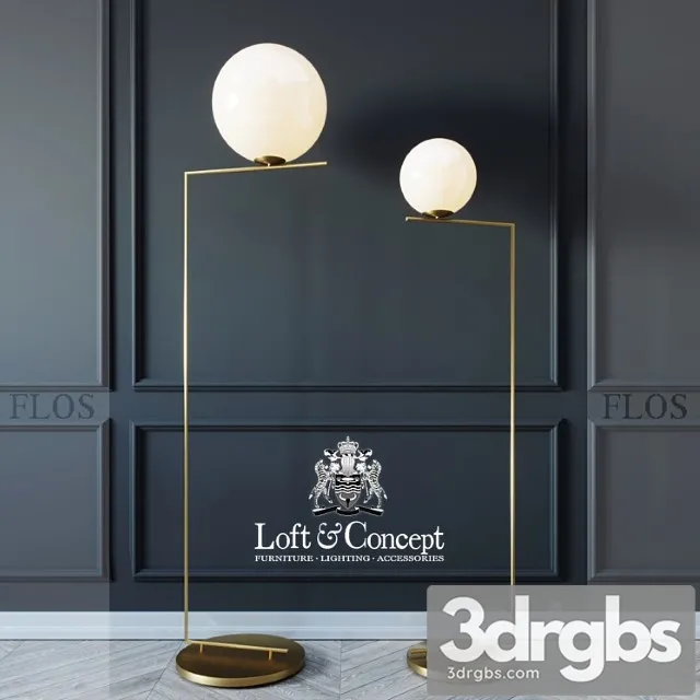 Flos lights family michael anastassiades floor lamp 3D Model Download