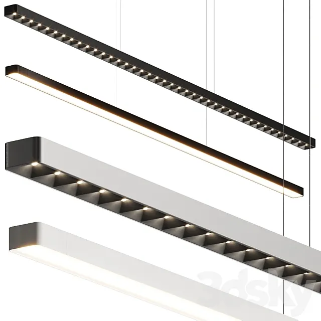 Flos Super Line & Pro Pendant Lamps 3D Model