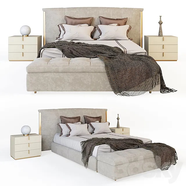 Flou Amal Bed 3D Model Flou Amal Bed 3D Model