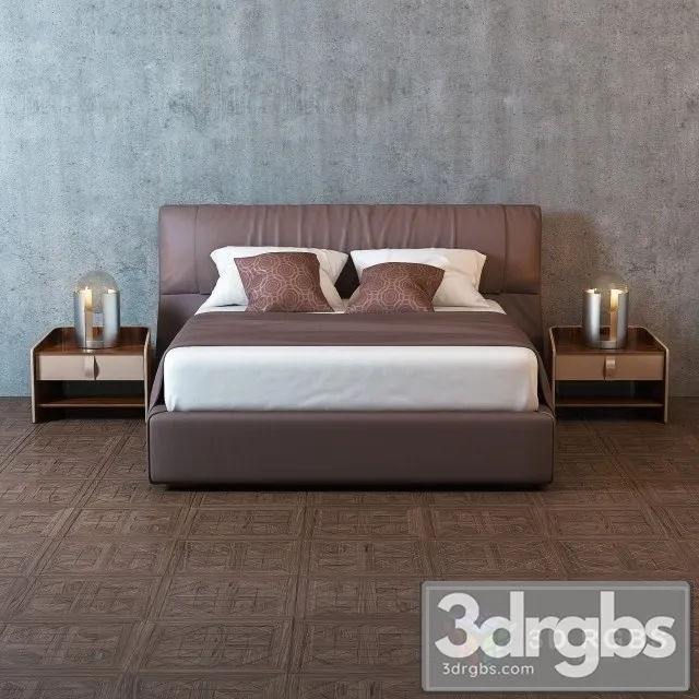 Flou Crimea Bed 3D Model Download