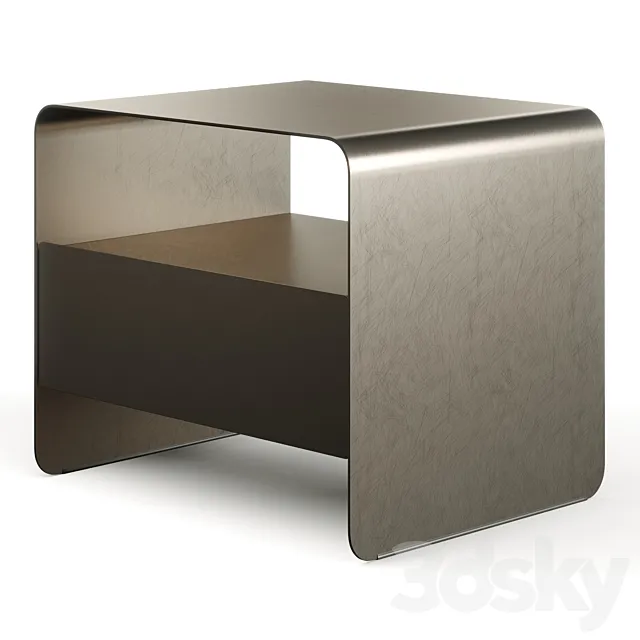 Flou Foglio Metal Bedside Table 3DModel Flou Foglio Metal Bedside Table 3DModel