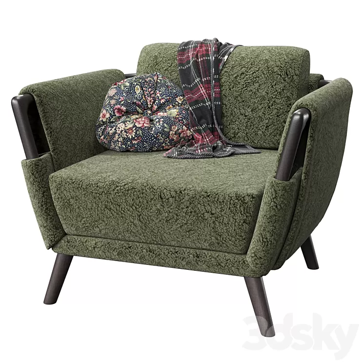 Flou Gaudi armchair 3D Model Free Download