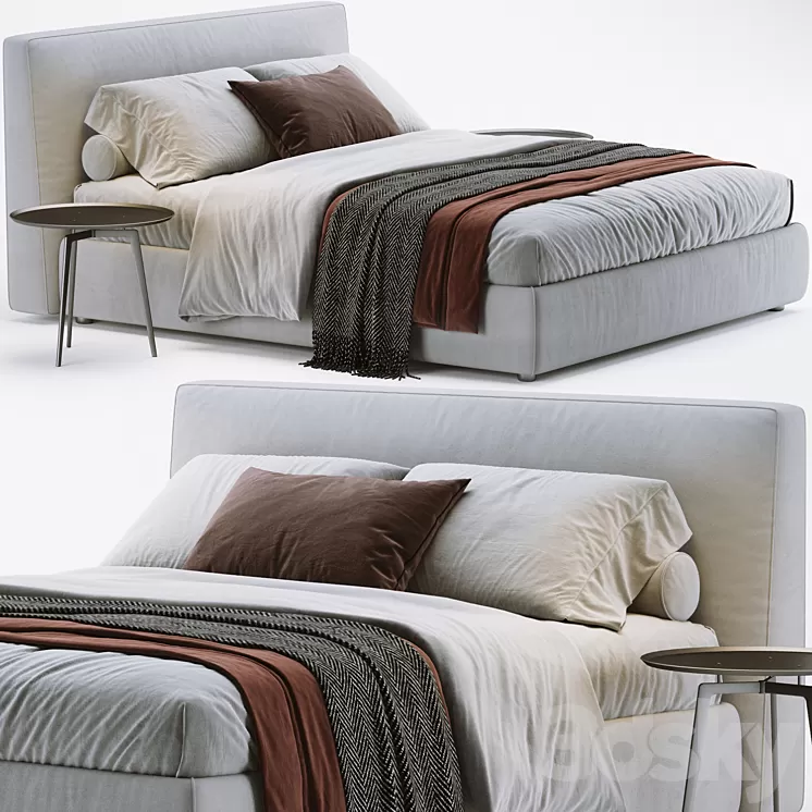 Flou MyPlace Bed 3D Model Free Download