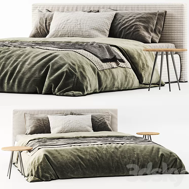 Flou MyPlace Bed 3D Model Free Download