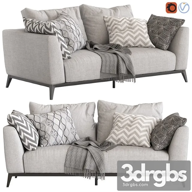 Flou oliver sofa type1 2 3D Model Download Flou oliver sofa type1 2 3D Model Download