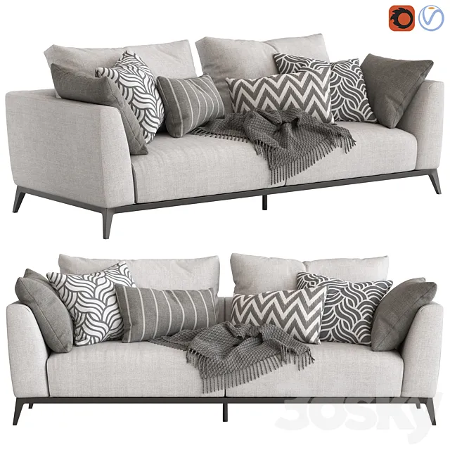 Flou Oliver Sofa type2 3D Model