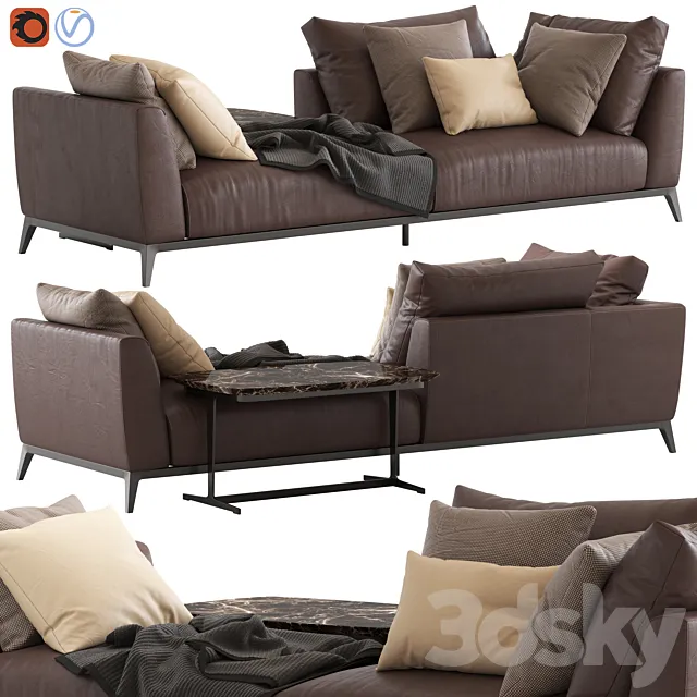 Flou Oliver Sofa type4 3DModel