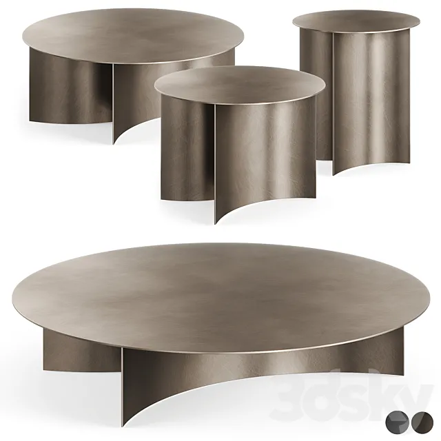 Flou Pierre 2021 Brush Oxide Coffee Table 3D Model
