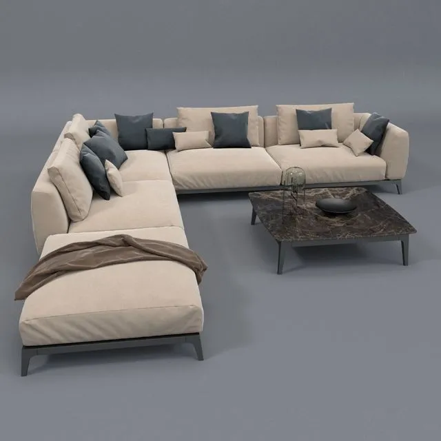 Flou Sofa 3D Model Flou Sofa 3D Model