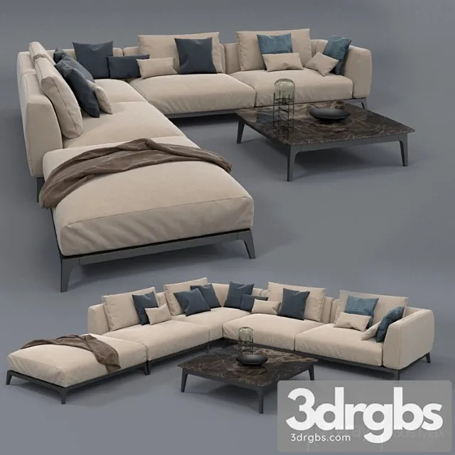 Flou Sofa 3D Model Download Flou Sofa 3D Model Download
