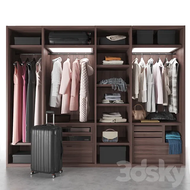 Flou wardrobe 3D Model