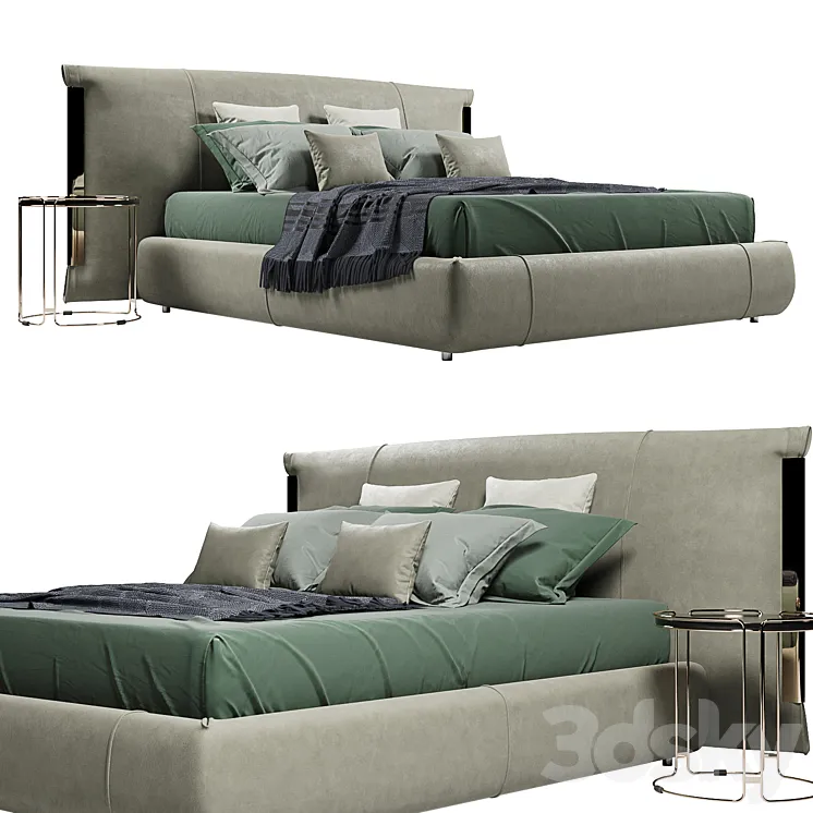 Flou_Amal Double Bed _V1 3D Model Free Download