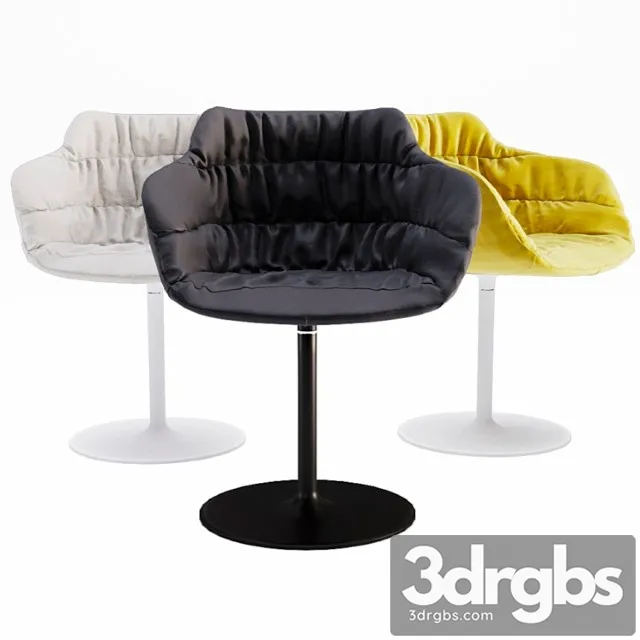 Flow armchair with central leg upholstered 2 3D Model Download Flow armchair with central leg upholstered 2 3D Model Download