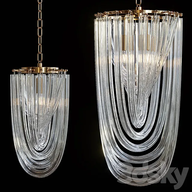 FLOW LIGHT by Lampatron 1 & 4 lamps 3D Model