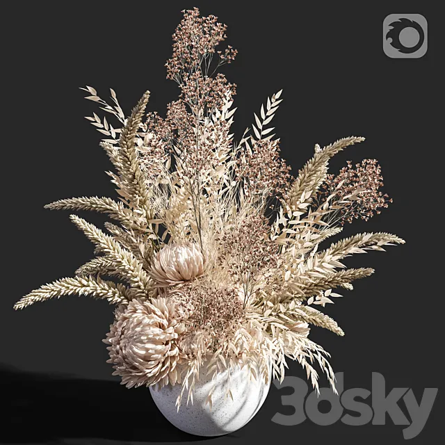 Flower 04 Dry Flowers 3D Model Flower 04 Dry Flowers 3D Model
