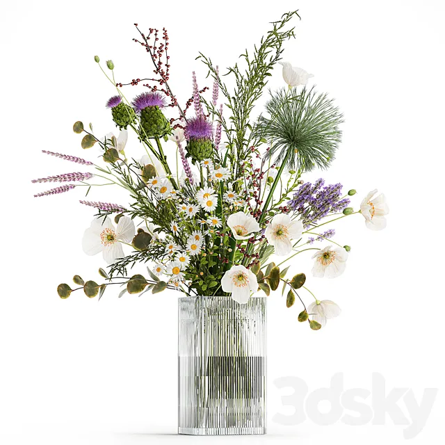 Flower bouquet. Set 431. 3D Model
