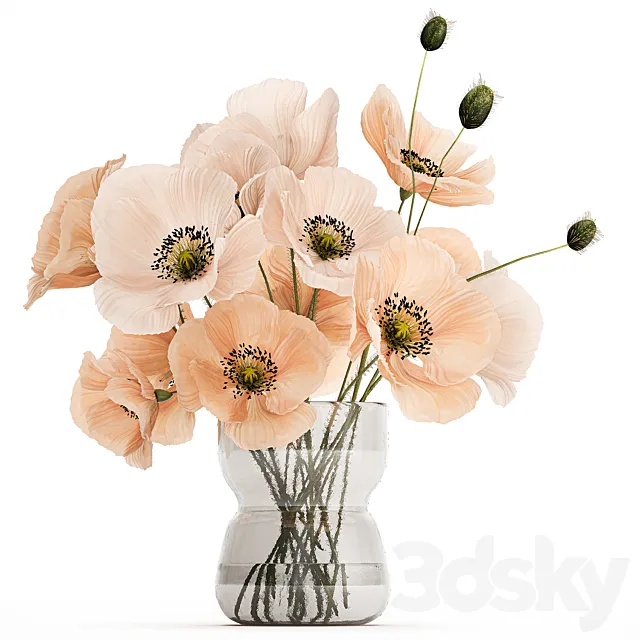 Flower bouquet. Set 463. 3D Model