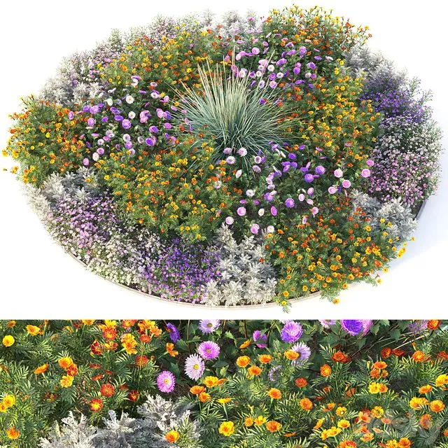 Flower garden 4 3D Model