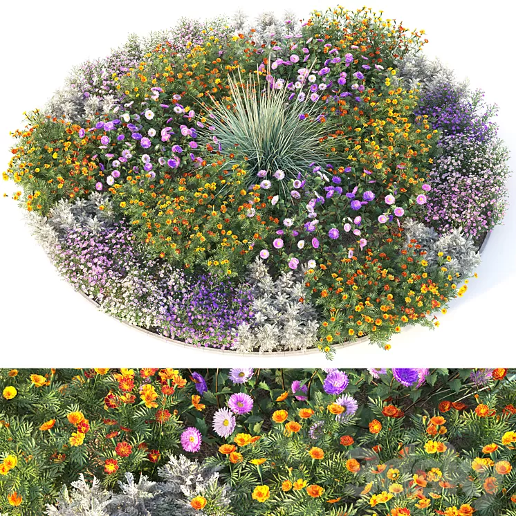 Flower garden 4 3D Model