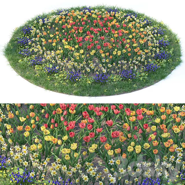 Flower garden 6 3D Model Flower garden 6 3D Model