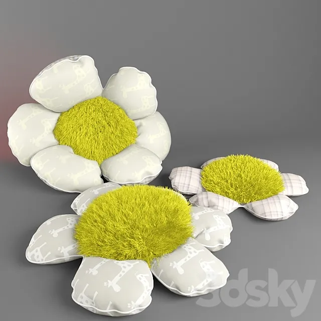 Flower Pillow 3D Model Flower Pillow 3D Model