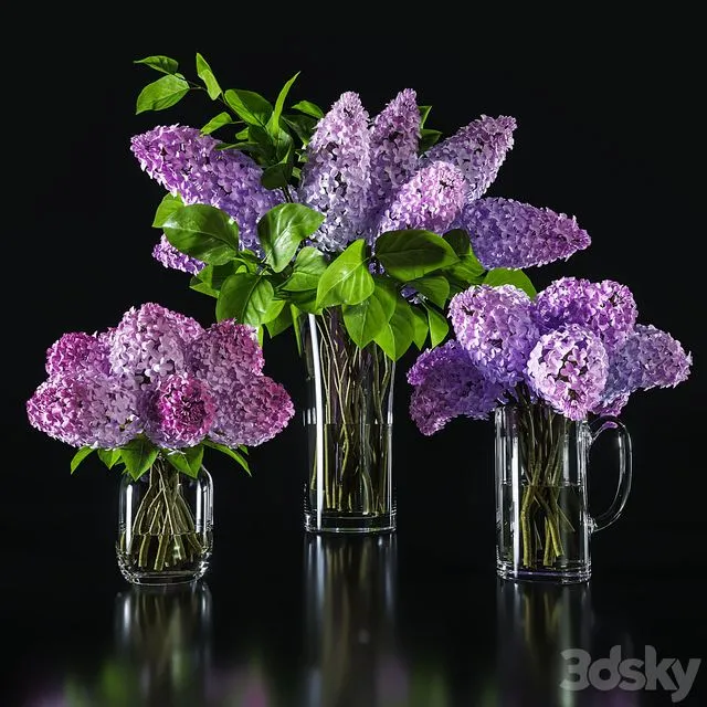 Flower Set 004 3D Model Flower Set 004 3D Model