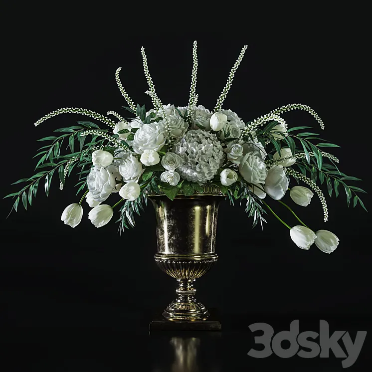 Flower Set 005 Grand bouquet. 3D Model Free Download