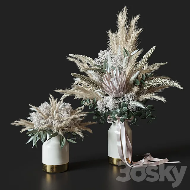 Flower Set 006 Dried flowers. 3DModel Flower Set 006 Dried flowers. 3DModel