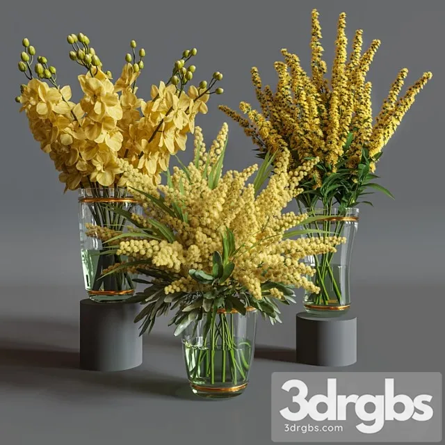 Flower set 011 yellow flowers. Flower set 011 yellow flowers.