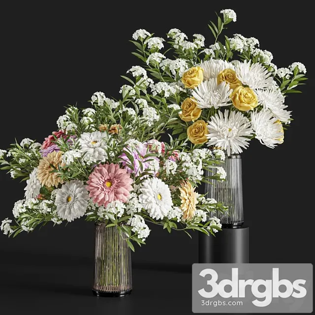 Flower set 021 gerbera chrysanthemum Flower set 021 gerbera chrysanthemum