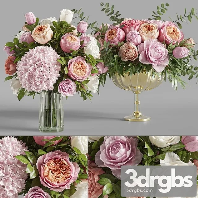 Flower Set 022 Roses 3D Model Download Flower Set 022 Roses 3D Model Download