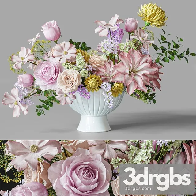 Flower Set 032 Centerpiece 3D Model Download Flower Set 032 Centerpiece 3D Model Download